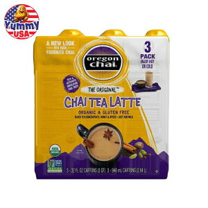 �I���S�� �`���C �I���W�i�� �I�[�K�j�b�N �`���C �e�B�[ ���e 946ml 3�{���� Oregon Chai Original Organic Chai Tea Latte Concentrate 32 fl. oz. 3-Count ���{�������y�����񂹏��i�z