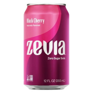 �[�r�A �[���V���K�[ �u���b�N�`�F���[ �\�[�_ 355mL �� 24�{�p�b�N Zevia Zero Sugar, Black Cherry Soda, 12 Fl Oz (Pack of 24) �y�����񂹏��i�z