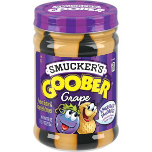 yő500~OFFN[|LzX}bJ[Y O[o[ s[ibco^[O[v[[ XgCv 510g Smucker's Goober Peanut Butter and Grape Jelly Stripes, 18 ozs y񂹏iz