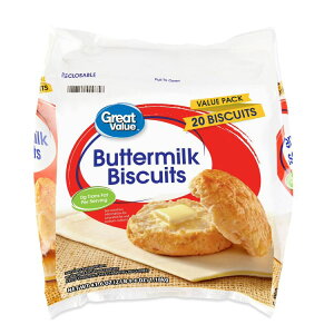 yő500~OFFN[|LzO[go[ o^[~NrXPbg 1.18kg 20 Great Value Buttermilk Biscuits, 41.6 oz, 20 Count y񂹏iz