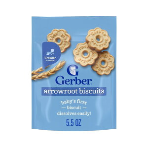 yő500~OFFN[|LzK[o[ Xe[W3 xr[XibN A[[gNbL[rXPbg 155g Gerber Stage 3 Baby Snacks Arrowroot Cookie Biscuits, 5.5 oz Bag y񂹏iz