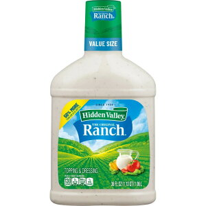 �q�h�D���o���[ �I���W�i�������`�T���_�h���b�V���O���g�b�s���O 1.06L Hidden Valley Original Ranch Salad Dressing and Topping, 36 fl oz �y�����񂹏��i�z