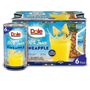 �h�[�� �I�[���i�`������ 100% �p�C�i�b�v���W���[�X �� 177ml 6�ʓ��� Dole All Natural 100% Pineapple Juice Can, 6 fl oz 6 Count �y�����񂹏��i�z