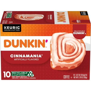 �_���L�� �V�i�}�j�A�R�[�q�[ �L���[���O�pK�J�b�v�|�b�h 10���� Dunkin�f Cinnamania Coffee, 10 K-Cup Pods for Keurig Coffee Makers �y�����񂹏��i�z