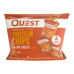 �N�G�X�g �g���e�B�[���X�^�C�� �v���e�C���`�b�v�X �i�`���`�[�Y���� 31g 4�ܓ� Quest Tortilla Style Protein Chips, Nacho Cheese, Baked, 1.1oz, 4 Count �y�����񂹏��i�z