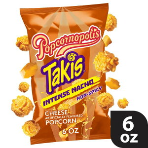 yő500~OFFN[|Lz|bvR[|X ^LX CeX i` `[Y|bvR[ 170g Popcornopolis Takis Intense Nacho 6 oz Bag, Cheese Popcorn y񂹏iz