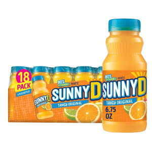 Tj[D ^W[ IWi IWW[X hN 200ml 18{ SUNNYD Tangy Original Shelf Stable Orange Juice Drink, 18 Count, 6.75 fl oz Bottles y񂹏iz