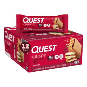�N�G�X�g �N���X�s�[ �v���e�C���o�[ �s�[�i�b�c�o�^�[���W�F���[ 60g 12�{�� Quest Crispy Protein Bar, Peanut Butter and Jelly Flavor �y�����񂹏��i�z
