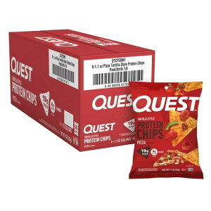 �N�G�X�g �g���e�B�[���X�^�C�� �v���e�C���`�b�v�X �s�U���� 8�ܓ� Quest Tortilla Style Protein Chip, Pizza Flavor, Baked, 8 Count �y�����񂹏��i�z