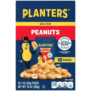 yő500~OFFN[|Lzv^[Y \ebhs[ibc 10ܓ Planters Salted Peanuts, Plant Based Protein, 10-1 oz. Bags y񂹏iz