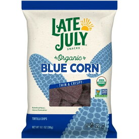 レイトジュライ オーガニックブルーコーン トルティーヤチップス 286g Late July Blue Corn Organic Tortilla Chips, 10.1 oz Bag 【お取り寄せ商品】