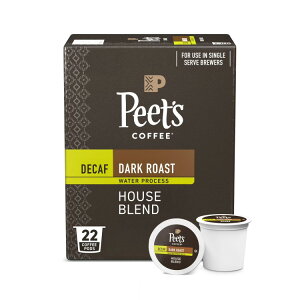 yő500~OFFN[|Lzs[cR[q[ JtFCX nEXuh v~A _[N[Xg VOT[u R[q[|bh 22 Peet's Coffee Decaf House Blend Premium Dark Roast Single Se