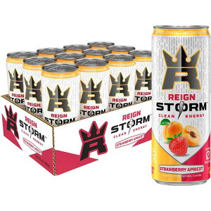 yő500~OFFN[|LzCXg[ Xgx[AvRbg N[GiW[hN 355ml 12{ Reign Storm, Strawberry Apricot, Clean Energy Drink, 12 fl oz Pack of 12 y񂹏izy