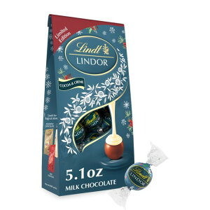 c h[ RRAN[ ~N`R[g NX}XLfB gt 144g Lindt LINDOR Cocoa and Creme Milk Chocolate Christmas Candy Truffles, 5.1 oz. Bag y񂹏iz