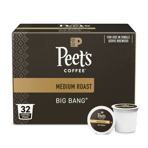 yő500~OFFN[|Lzs[cR[q[ rbOo v~A ~fBA[Xg VOT[u R[q[|bh 32 Peet's Coffee, Big Bang Premium Medium Roast Single Serve Coffee Pods, 32 Count 