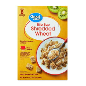 グレートバリュー 一口サイズ シュレッドウィート 朝食シリアル 465g Great Value Bite Size Shredded Wheat Breakfast Cereal, 16.4 oz 【お取り寄せ商品】