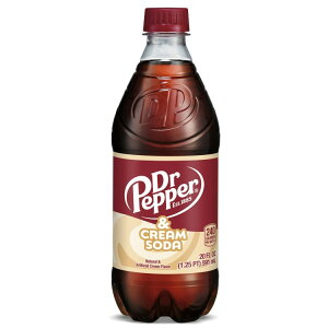 �h�N�^�[�y�b�p�[���N���[���\�[�_�|�b�v 591ml �{�g�� 1�{ Dr Pepper & Cream Soda Pop, 20 fl oz, Bottle �y�����񂹏��i�z