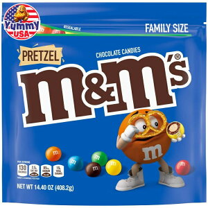 yő500~OFFN[|LzM&M's vbcF ~N`R[gLfB t@~[TCY - 14.4 IX M&M's Pretzel Milk Chocolate Candy, Family Size - 14.4 oz Bag { e y