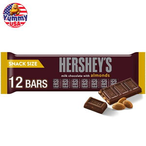 yő500~OFFN[|Lzn[V[Y A[h~N`R[g XibNTCY LfB o[ 12g 12 Hershey's Milk Chocolate with Almonds Snack Size Candy, Bars 0.45 oz, 12 Count {