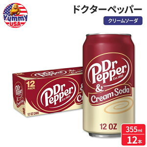 �h�N�^�[�y�b�p�[���N���[���\�[�_�|�b�v 355ml 12�ʃp�b�N Dr Pepper & Cream Soda Pop, 12 fl oz, 12 Pack Cans ���{������ ��e�� �y�����񂹏��i�z