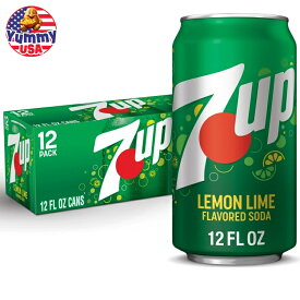 7UP カフェインフリー レモンライム ソーダポップ 355ml 12 缶パック 7UP Caffeine Free Lemon Lime Soda Pop, 12 fl oz, 12 Pack Cans 日本未発売 大容量 【お取り寄せ商品】