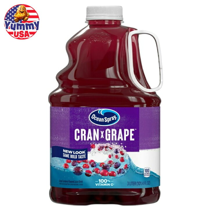 オーシャンスプレー クラングレープ クランベリーグレープジュースドリンク 101 4 液量オンスボトル Ocean Spray Cran-Grape Cranberry Grape Juice Drink, 101 4 fl oz Bottle 日本未発売 大容量 お取り寄せ商品 アメリカお菓子のYummy USA