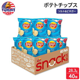 レイズ ポテトチップス ソルト&ビネガー味 スナックチップス 28.3g 40個入り マルチパック Lay's Potato Chips Salt & Vinegar Flavored Snack Chips, 1 oz Bags, 40 Count Multipack 大容量 アメリカ 海外 スナック お菓子【お取り寄せ商品】