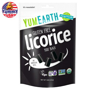 yő500~OFFN[|LzA[X I[KjbN ubNRX Oet[ 142g obO YumEarth Organic Black Licorice, Gluten Free, 5 oz Bag y񂹏iz