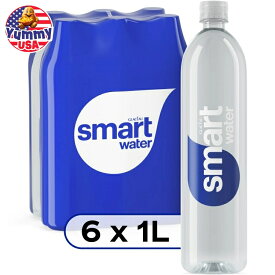 スマートウォーター 蒸留プレミアムウォーター 1リットル 6本入り smartwater vapor distilled premium water, 1 liter, 6 count bottles 日本未発売 大容量 【お取り寄せ商品】