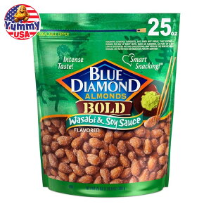 yő500~OFFN[|Lzu[_Ch {[h 킳сݖ A[h 25IX Blue Diamond BOLD Wasabi & Soy Sauce Almonds 25oz Bag { e y񂹏iz