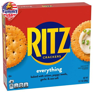 yő500~OFFN[|LzRITZ GuVONbJ[ 13.7IX RITZ Everything Crackers, Snacks for Kids and Adults, Lunch Snacks, 13.7oz { e y񂹏iz