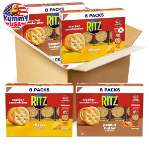 yő500~OFFN[|LzRITZ ThCb`NbJ[ s[ibco^[`[Y oGeBpbN XibNpbN 32  RITZ Sandwich Crackers Peanut Butter & Cheese Variety Pack, 32 Snack Packs {