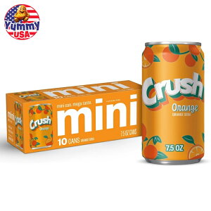 yő500~OFFN[|LzNbV JtFCt[ IW\[_|bv 221ml ~j 10 pbN Crush Caffeine Free Orange Soda Pop, 7.5 fl oz, 10 Pack Mini Cans { e y񂹏i