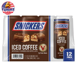 rN^[EAYER[q[ XjbJ[Y ACXR[q[ e 8 tʃIX (12 pbN) Victor Allen's Coffee Snickers Iced Coffee Latte, 8 Fluid Ounce (Pack of 12) { hNy񂹏i