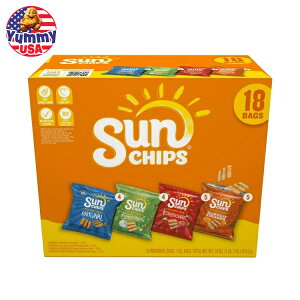 yő500~OFFN[|LzT`bvX SXibN oGeBpbN 1IX 18 SunChips Whole Grain Snacks Variety Pack 1 oz Bags, 18 Count { e y񂹏iz