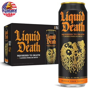 yő500~OFFN[|LzLbhfX Xp[NOEH[^[ XNC[Yh gD fX 568ml LOTCY (8 pbN) Liquid Death Sparkling Water, Squeezed to Death 19.2 oz King Size Cans (8-Pack) {