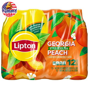 yő500~OFFN[|Lzvg s[` ACXeB[ 16.9 IX 12 pbN Lipton Peach Iced Tea, Bottled Tea Drink, 16.9 oz, 12 Pack { e g  tbV bNX eB[^C