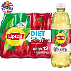 yő500~OFFN[|Lzvg _CGbg O[eB[ ~bNXx[ 500ml 12 pbN{g Lipton Diet Green Tea Mixed Berry Iced Tea, 16.9 fl oz, 12 Pack Bottles e g  tbV 