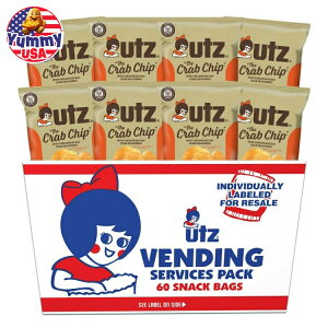 Utz �U �N���u �`�b�v �`�F�T�s�[�N �}���`�p�b�N �|�e�g�`�b�v�X 1 �I���X 60 ���� Utz The Crab Chip Chesapeake Seasoned, Multipack Potato Chips, 1 oz, 60 Count ���{������ ��e�� �y�����񂹏��i�z