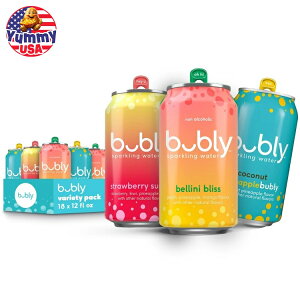ou[ Xp[NOEH[^[ oGeBpbN 355ml 18 ʃpbN bubly Sparkling Water, Variety Pack, 12 fl oz, 18 Pack Cans { e y񂹏iz