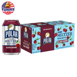 �|�[���[ �[���J�����[ �u���b�N�`�F���[ �X�p�[�N�����O�Z���c�@�[�E�H�[�^�[ 355ml 8 �ʃp�b�N Polar Zero Calorie Black Cherry Sparkling Seltzer Water, 12 fl oz, 8 Pack Cans ���{������ ��e�� �y�����񂹏�