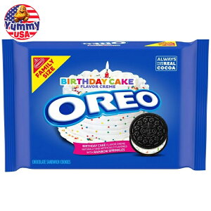 yő500~OFFN[|LzII o[Xf[P[L N[`R[gThCb`NbL[ t@~[TCY 17IX OREO Birthday Cake Creme Chocolate Sandwich Cookies, Family Size, 17 oz e 