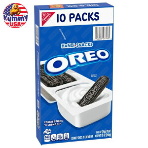 yő500~OFFN[|LznfBXibN II NbL[XeBbNN[fBbv XibNpbN 10pbN Handi-Snacks OREO Cookie Sticks 'N Creme Dip Snack Packs, 10 Snack Packs e ܂Ƃߔ