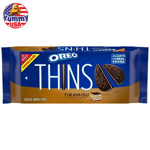 II VY eB~X N[ `R[g ThCb` NbL[ t@~[TCY 11.78 IX OREO Thins Tiramisu Creme Chocolate Sandwich Cookies, Family Size, 11.78 oz e ܂Ƃߔ َq 