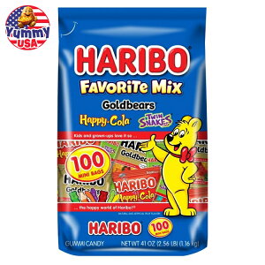 yő500~OFFN[|Lzn{[ tFCobg~bNX 100O~LfB 41.9IX HARIBO Favorite Mix 100ct Gummy Candy, 41.9 oz n[hO~ { e ܂Ƃߔ َq  
