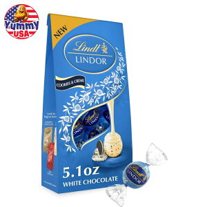yő500~OFFN[|Lzc h[ NbL[N[ zCg`R[g LfB gt 5.1 IX  Lindt Lindor Cookies and Creme White Chocolate Candy Truffles, 5.1 oz. Bag e C