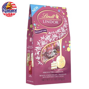 yő500~OFFN[|Lzc h[ o[Xf[P[L zCg`R[g LfB gt 5.1 IX  Lindt LINDOR Birthday Cake White Chocolate Candy Truffles, 5.1 oz. Bag { 