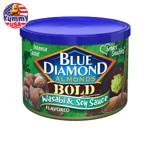 y|Cg5{9/3-11 2zu[_ChA[h Z킳сݖXibNibc 170g Blue Diamond Almonds, Bold Wasabi & Soy Sauce Flavored Snack Nuts 6 oz { e y񂹏i