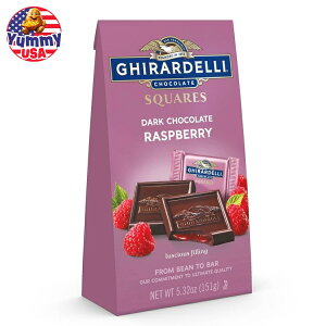 yő500~OFFN[|LzMf _[N`R[g Yx[XNGA 151g GHIRARDELLI Dark Chocolate Raspberry Squares, 5.32 oz Bag { e y񂹏iz