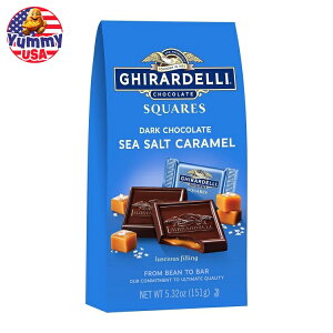 yő1040~OFFN[|LzMf _[N`R[g V[\g L XNGA 5.32 IX  GHIRARDELLI Dark Chocolate Sea Salt Caramel Squares, 5.32 oz Bag { e y񂹏